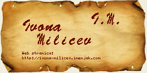 Ivona Milićev vizit kartica